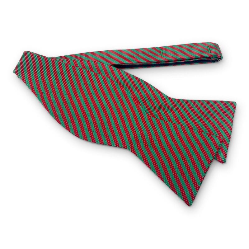 Christmas Stripes: Bow – Red/Green