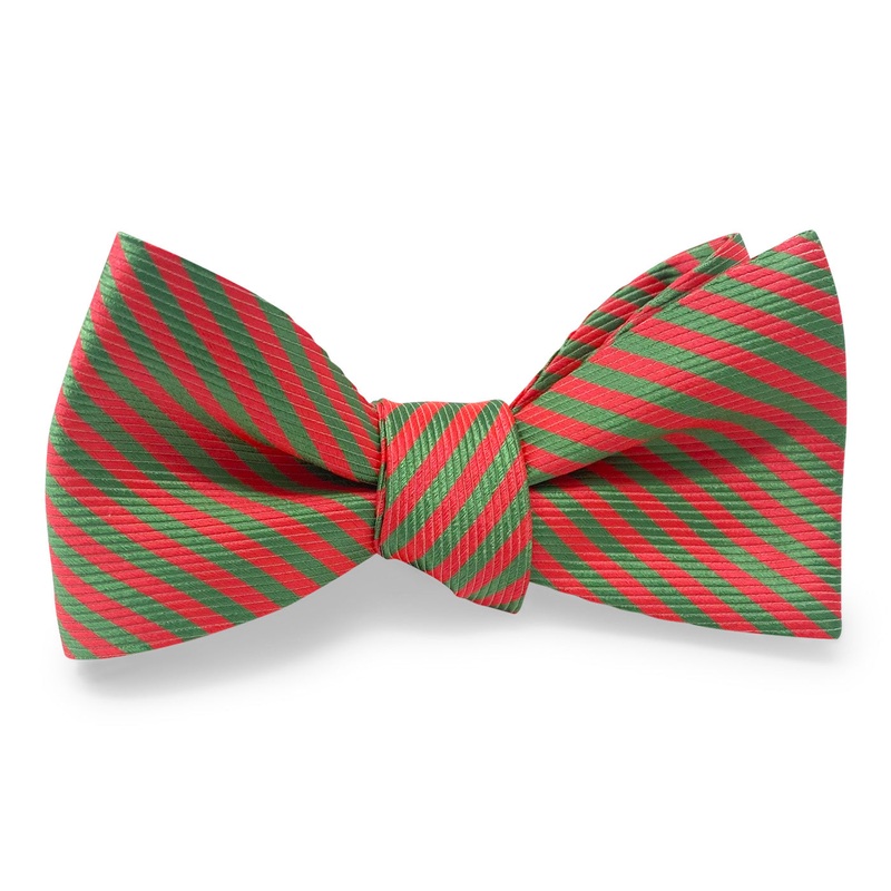 Stripes: Bow – Red/Lime