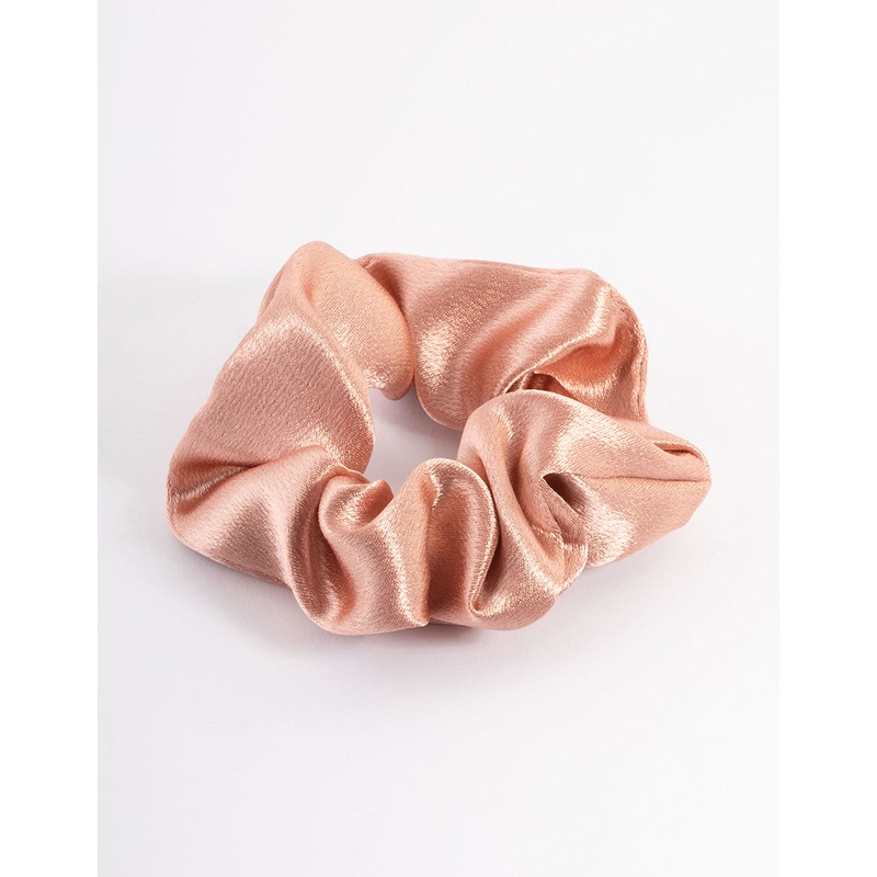 Blush Fabric Satin Scrunchie