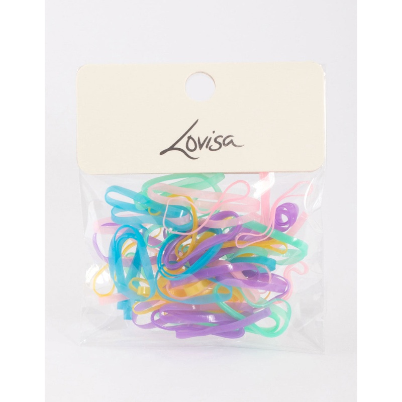 Pastel Mini Hair Elastics 60-Pack
