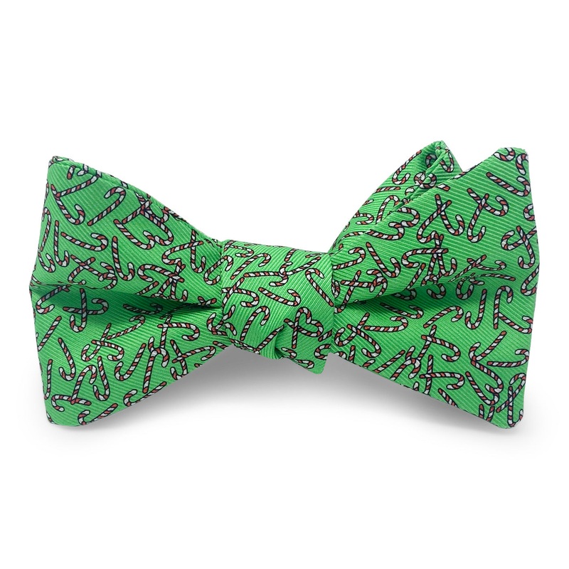 Christmas Candy Canes: Bow – Green