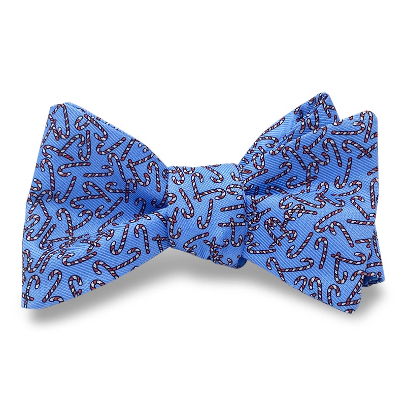 Christmas Candy Canes: Bow – Blue
