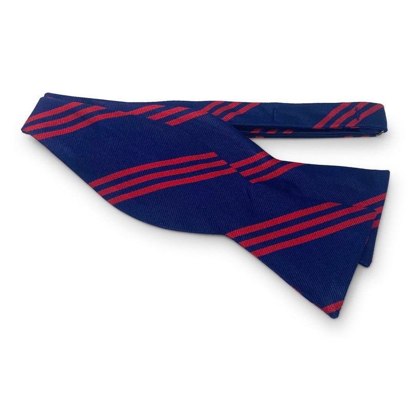 College Collection Stripes: Bow – Navy/Red