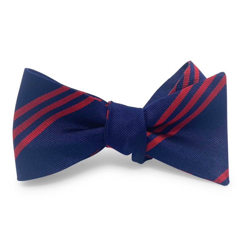 College Collection Stripes: Bow – Navy/Red