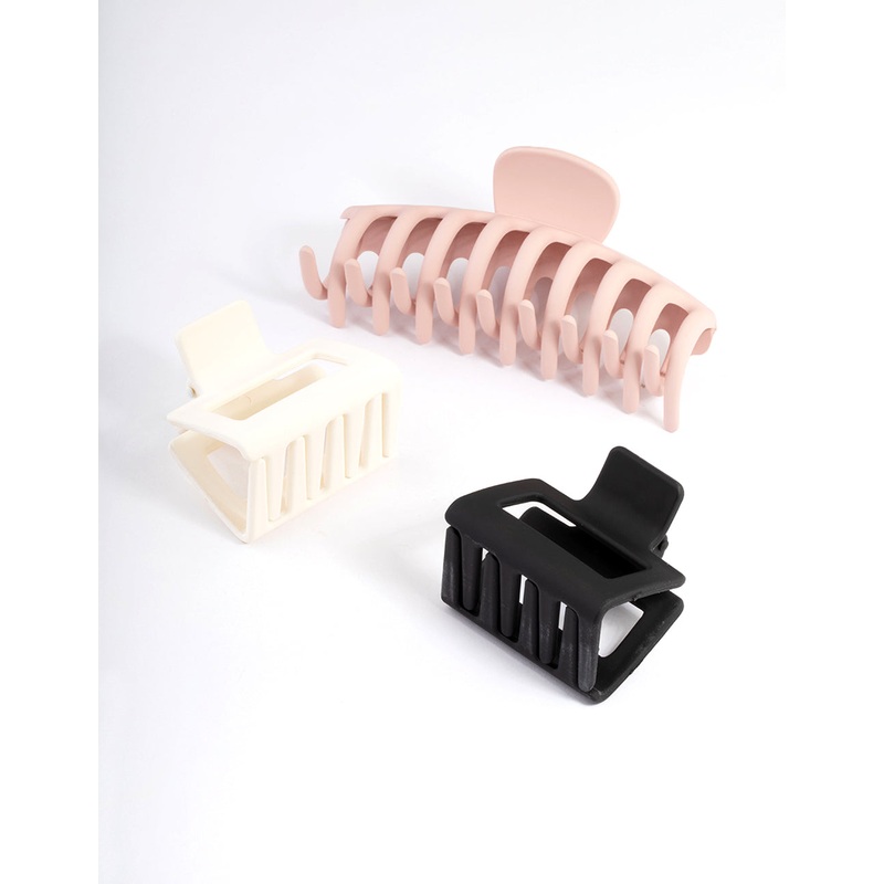 Blush Multi-Coloured Hair Claw Clips Pack