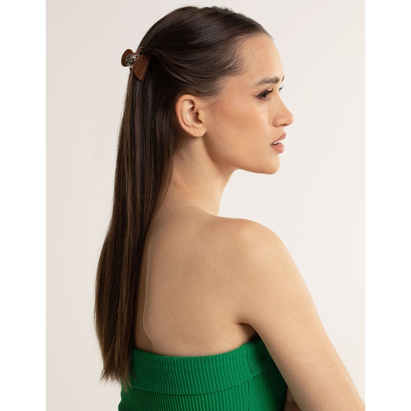 Brown Acrylic 4cm Glitter Claw 4-Pack