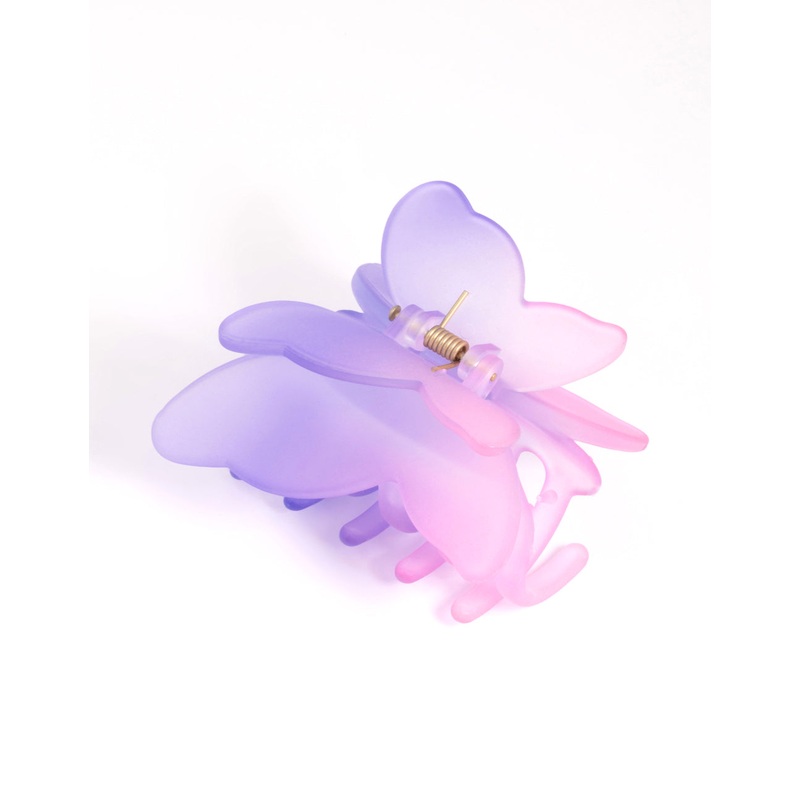 90s Purple Pink Ombre Butterfly Claw Clip