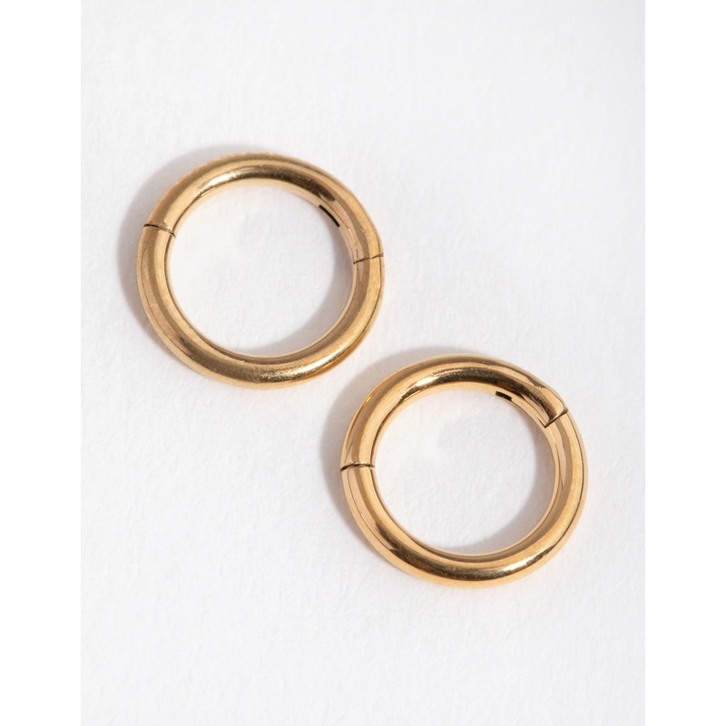 24 Carat Gold Plated Surgical Steel 5mm Sleeper Earrings