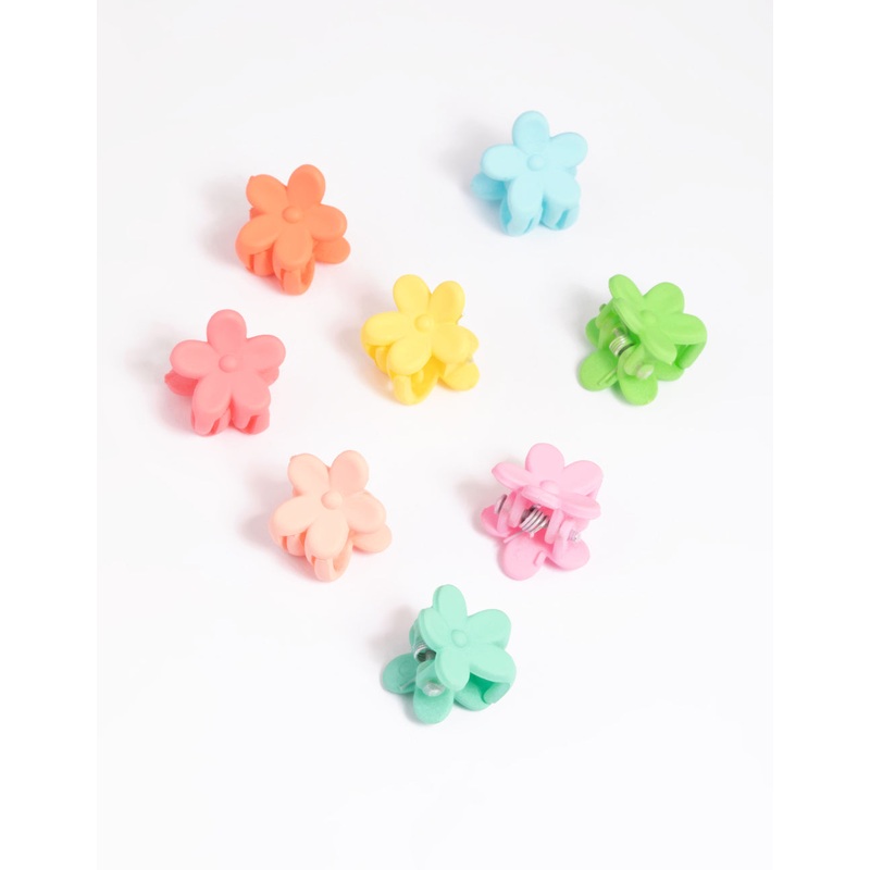 90s Multi Mini Flower Claw Clip Pack