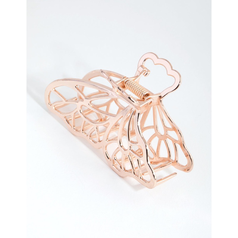 Rose Gold Cut Out Butterfly Claw Clip