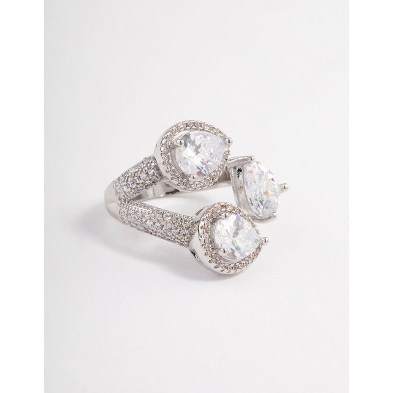 Silver Luxe Pear Ring|SM|ML