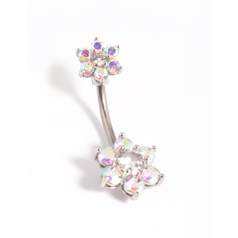Titanium Daisy Belly Bar