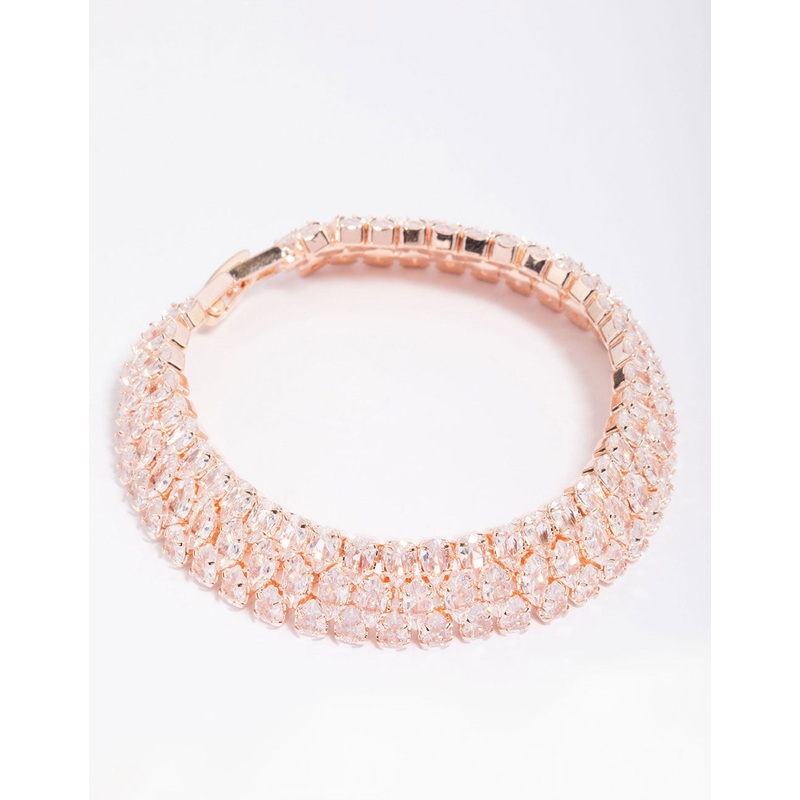 Rose Gold Multi Stone Tennis Bracelet
