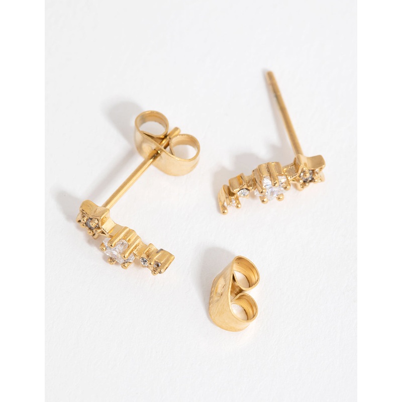 Surgical Steel Gold Shooting Star Stud Earring