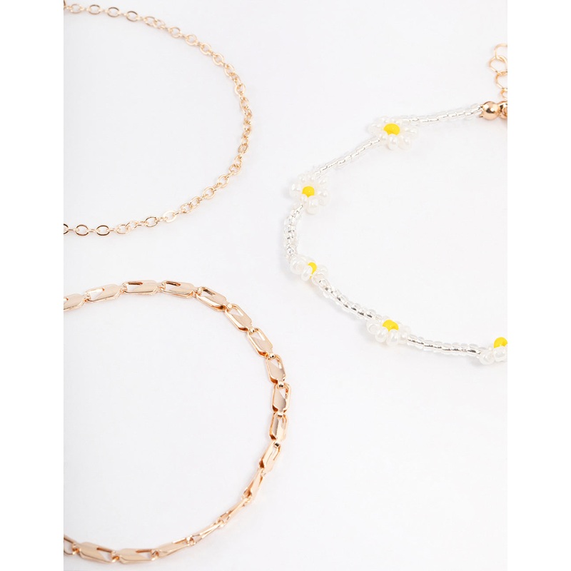 Gold Daisy Bracelet Pack