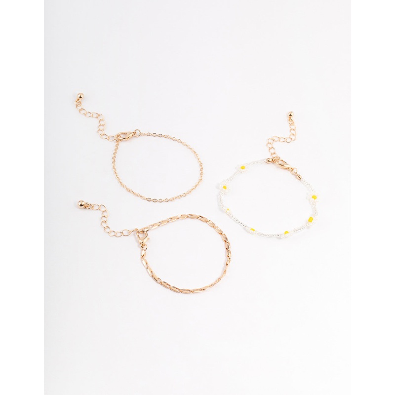 Gold Daisy Bracelet Pack