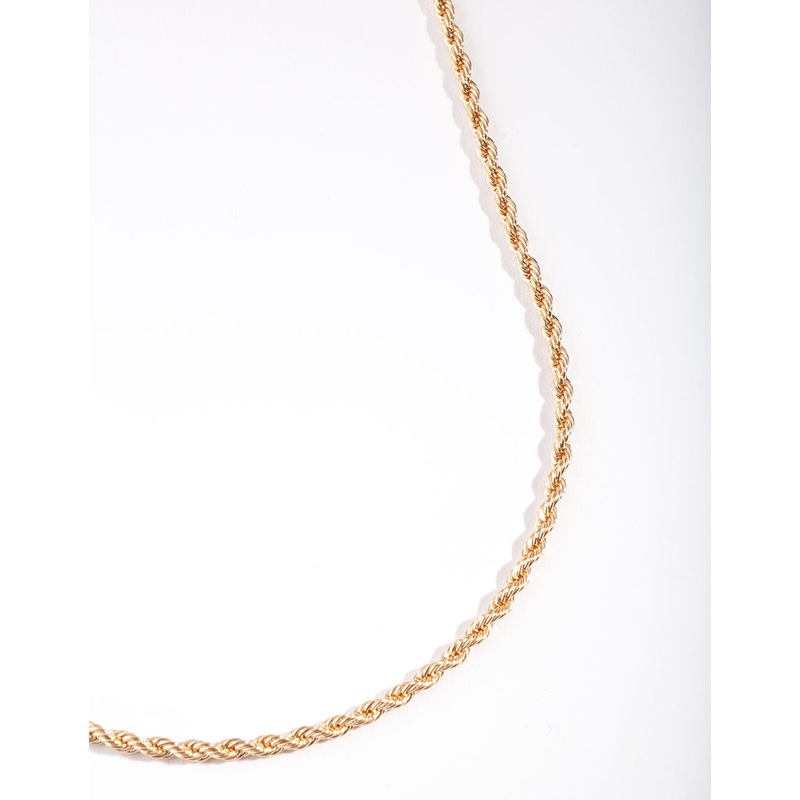 Gold Twisted Chain Necklace