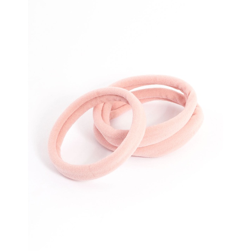 Blush Fabric Hair Tie Pack