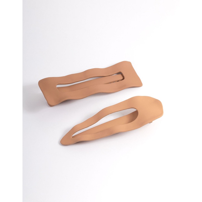 Coated Neutral Mixed Hair Clips Pack