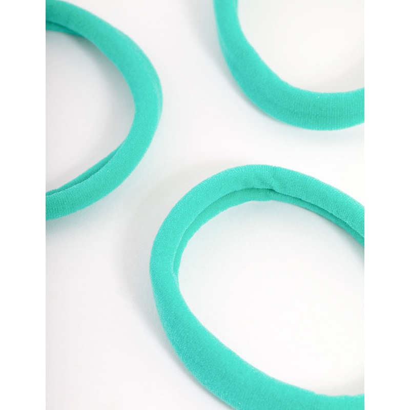 Turqouise Fabric Hair Tie Pack