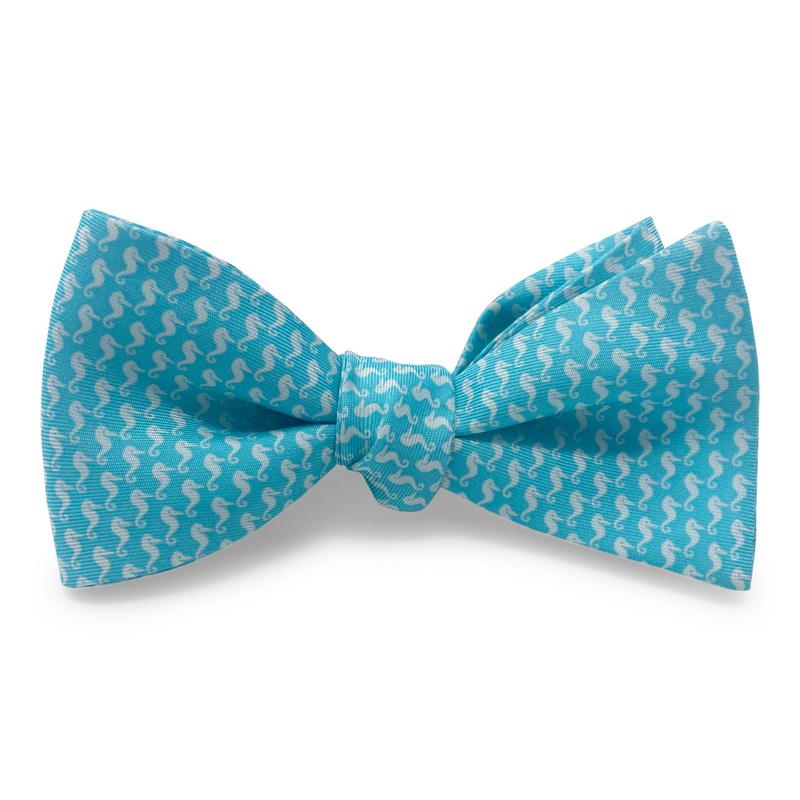 Seahorse Silhouette: Bow – Aqua