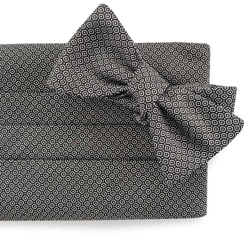Circle Dot Formal: Cummerbund Set – Black & White