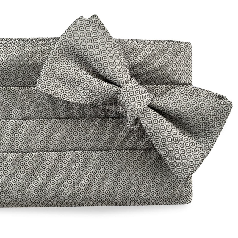 Circle Dot Formal: Cummerbund Set – Silver