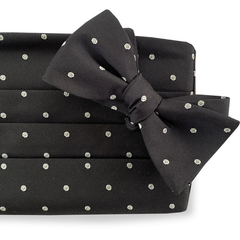 Circle Formal: Cummerbund Set – Black & White