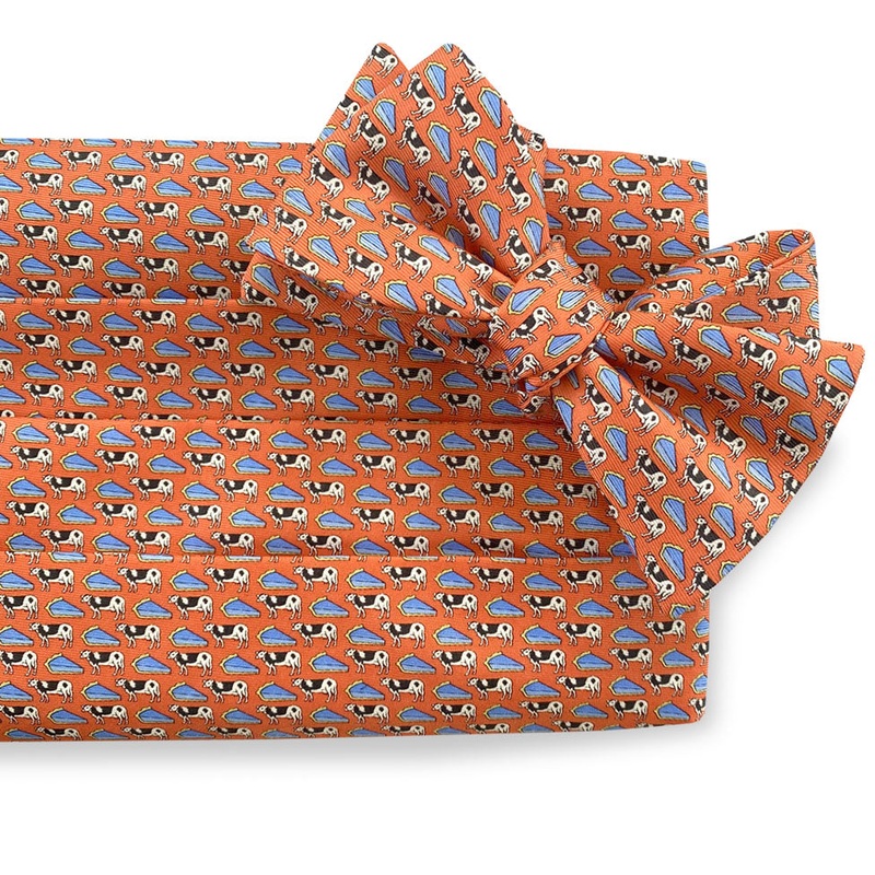 Cow Pie: Cummerbund Set – Orange