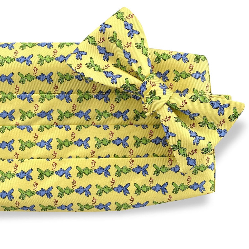 Kissing Koi: Cummerbund Set – Yellow