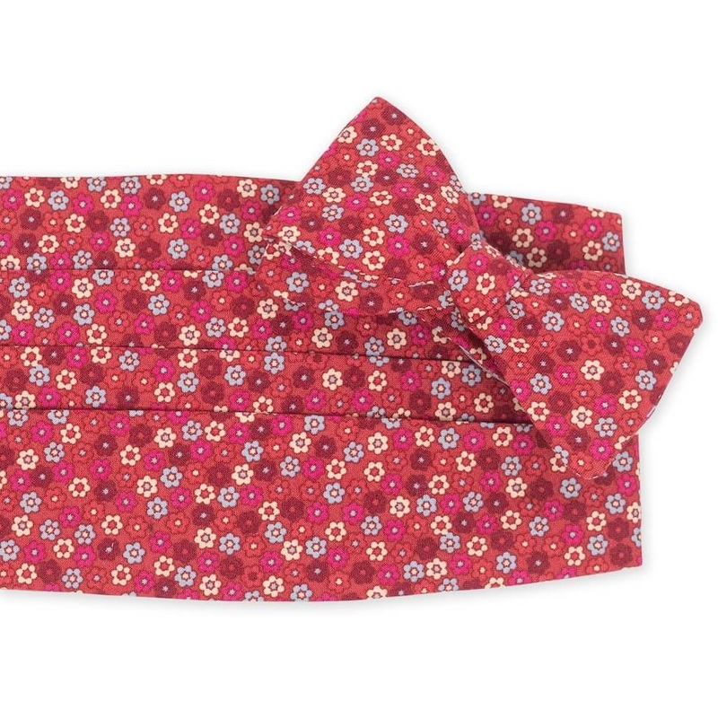 Arcadia: Carolina Cotton Cummerbund Set – Red