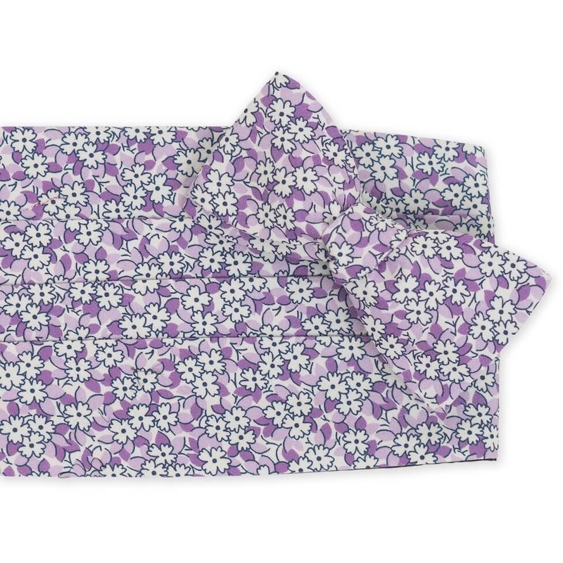 Arcadia: Carolina Cotton Cummerbund Set – Violet