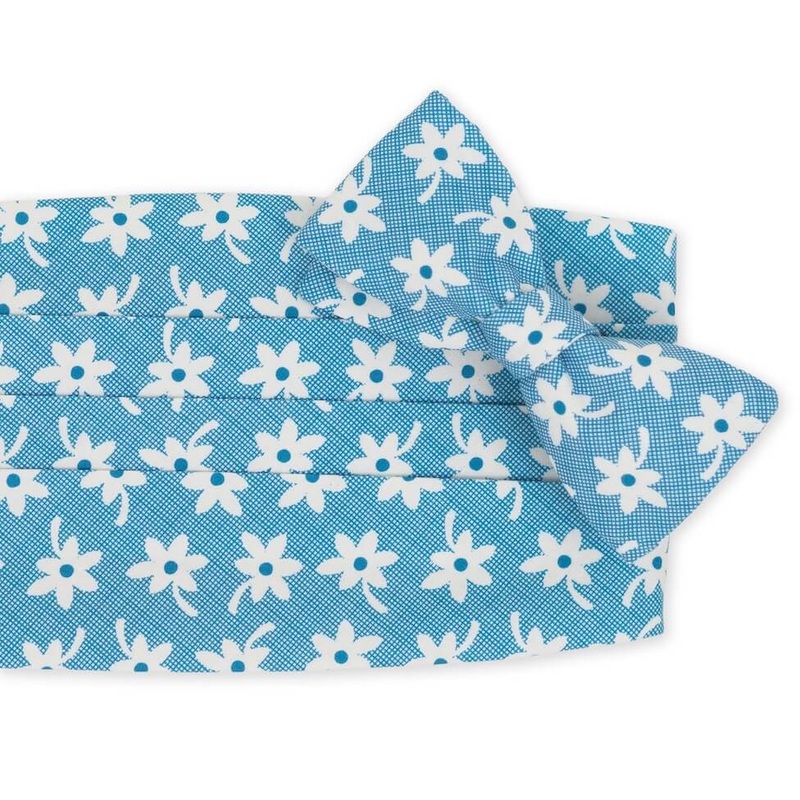 Blossom: Carolina Cotton Cummerbund Set – Blue