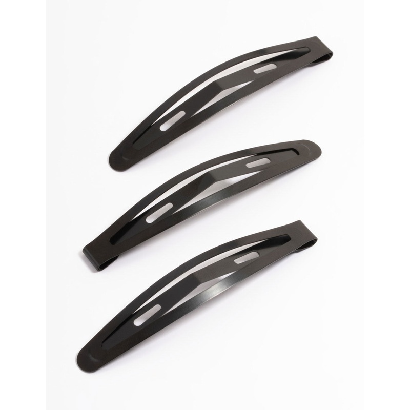 Coated Black Large Long Snap Clip Pack