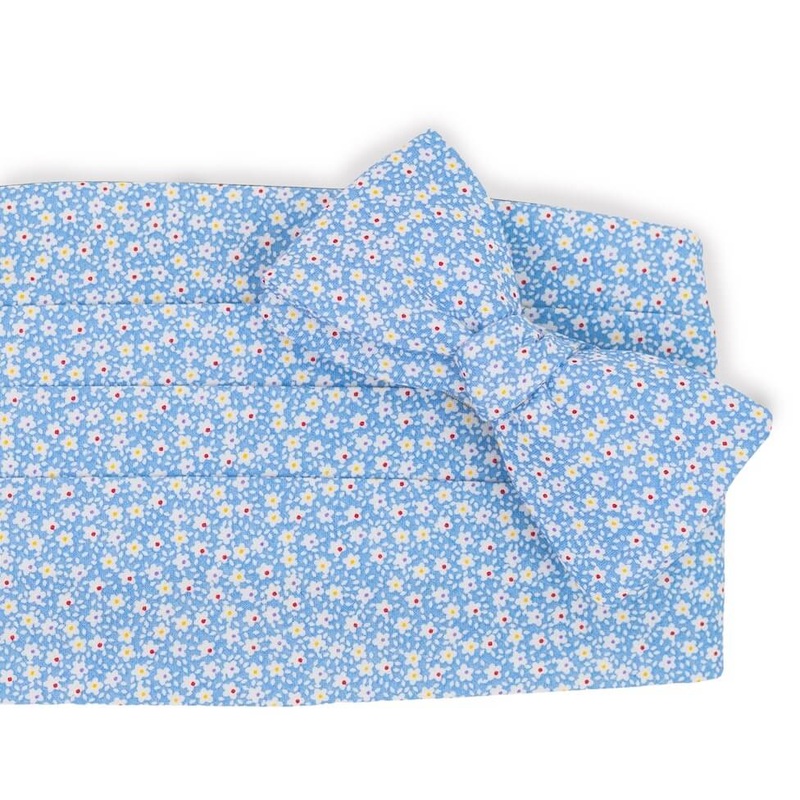 Floret: Carolina Cotton Cummerbund Set – Blue