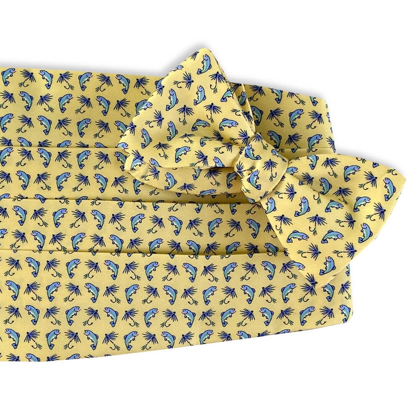 Gone Fishin’: Cummerbund Set – Yellow