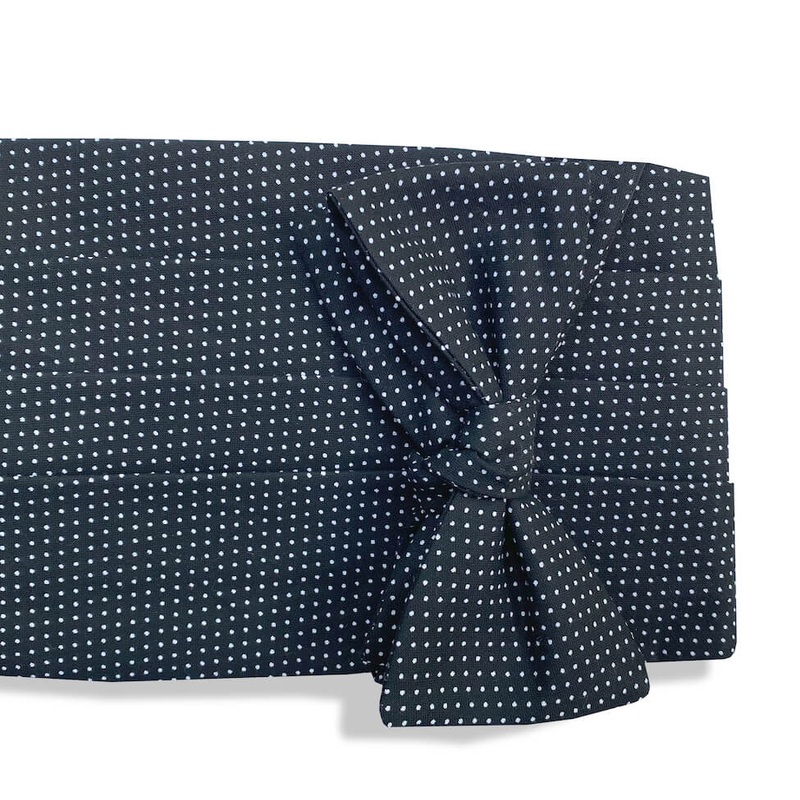 Pinpoint: Carolina Cotton Cummerbund Set – Black/White