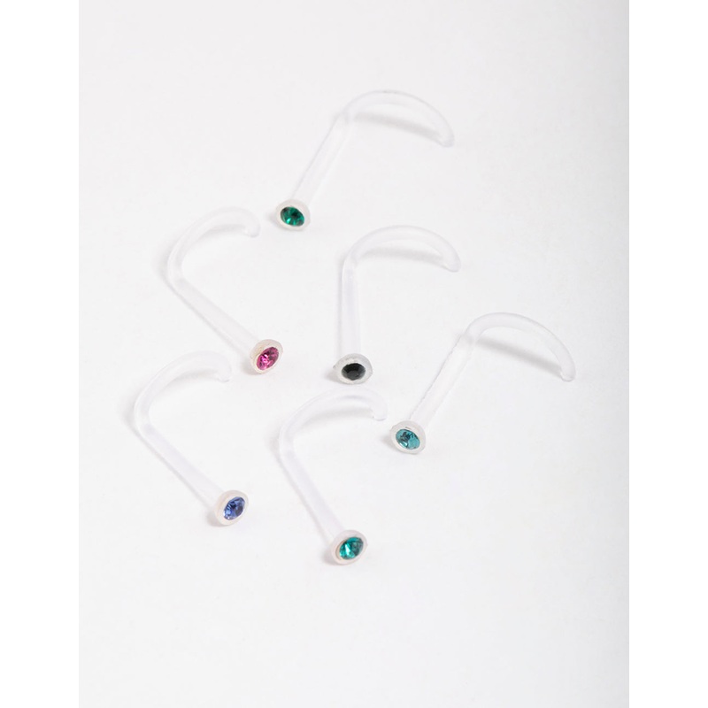 Surgical Steel Assorted Nose Studs 6-Pack