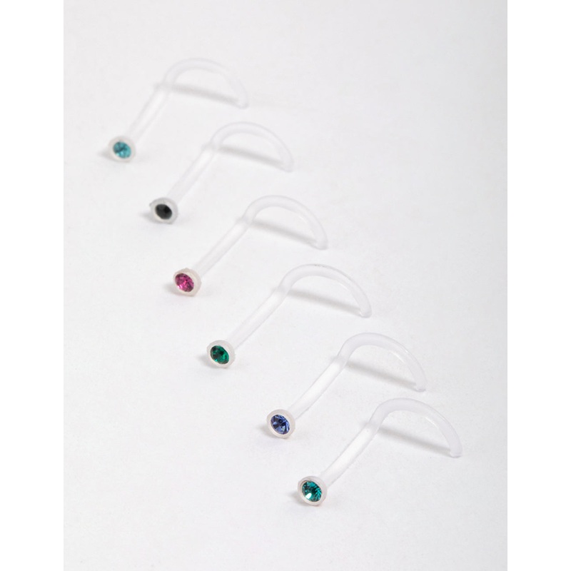 Surgical Steel Assorted Nose Studs 6-Pack