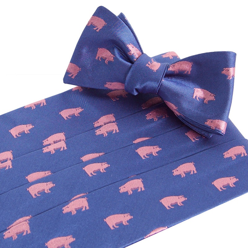 Pigs: Cummerbund Set – Royal Blue