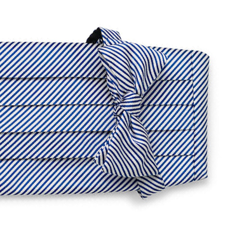Signature Stripe: Cummerbund Set – Navy