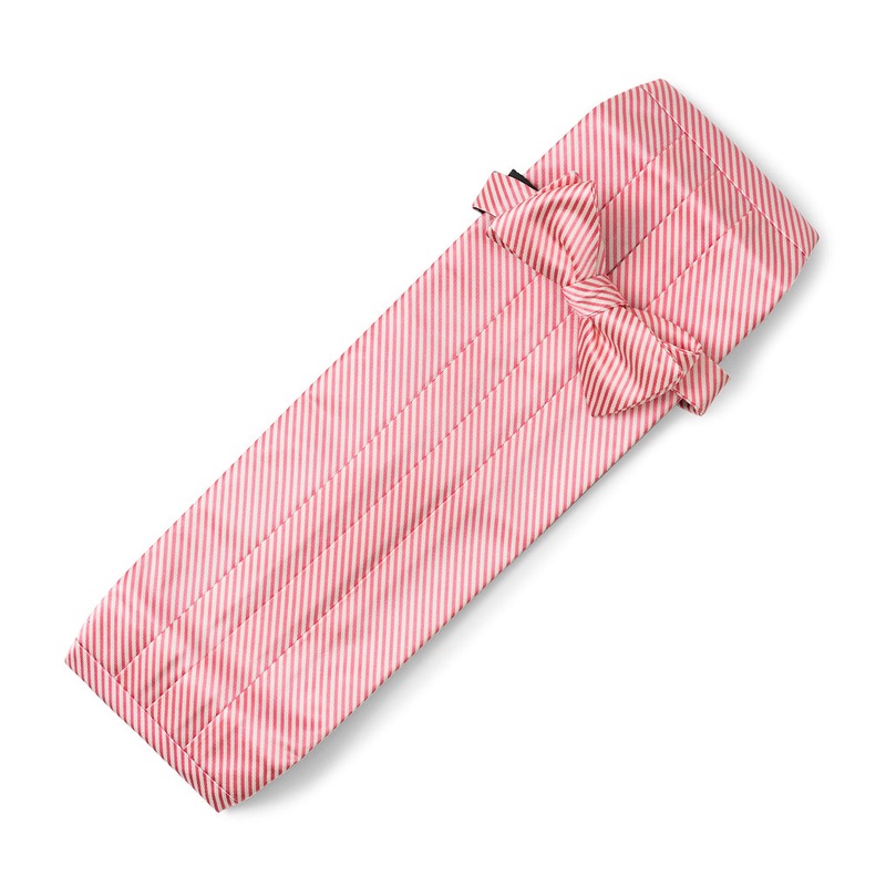 Signature Stripe: Cummerbund Set – Pink