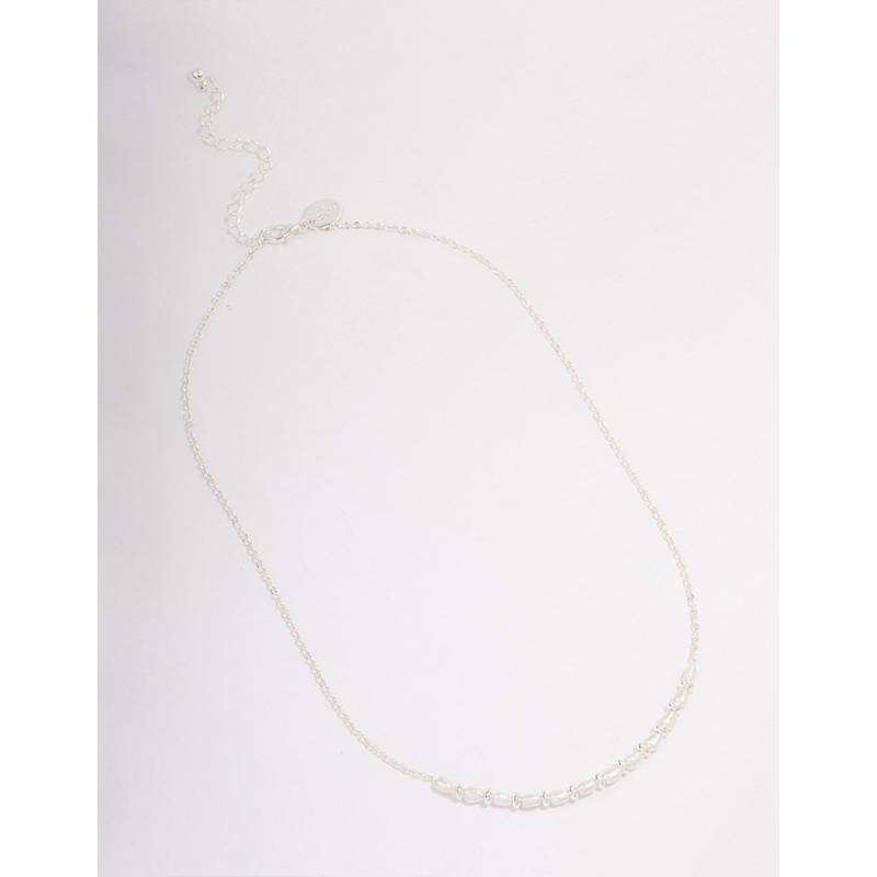Silver Pearl Smile Necklace
