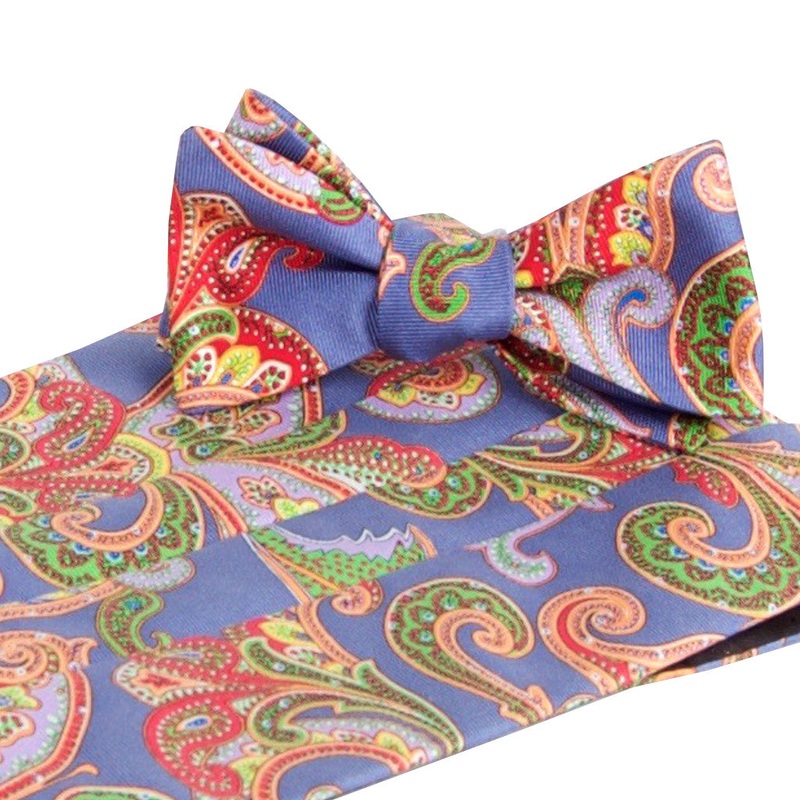 Wood Blue Cummerbund & Bow Tie Set
