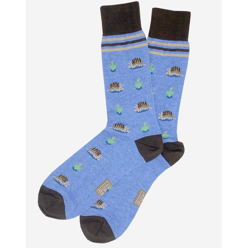 Armadillo Crossing: Socks – Heather Blue