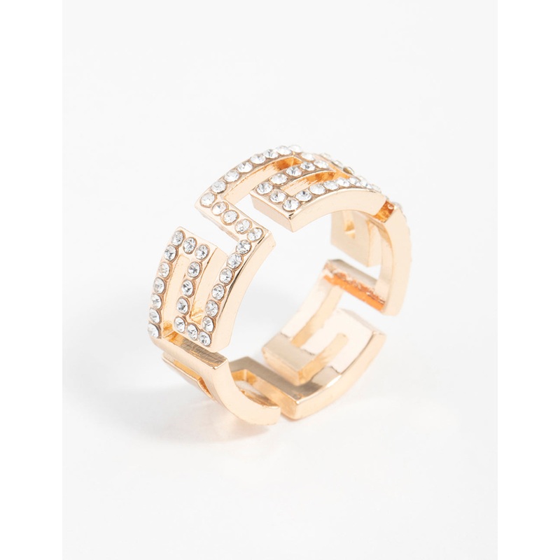 Gold Diamante Egyptian Ring|SM|ML