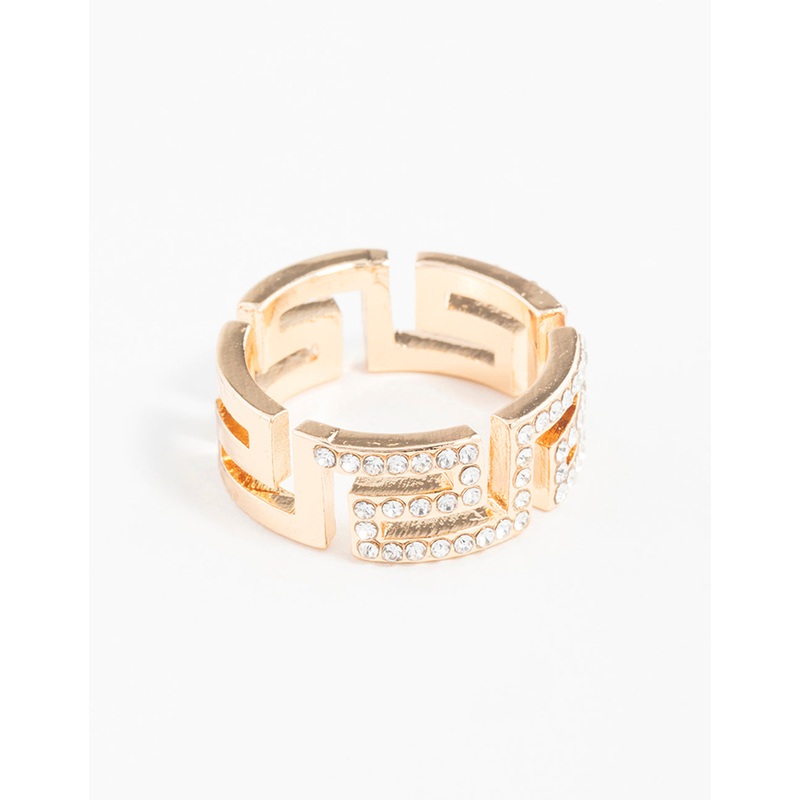 Gold Diamante Egyptian Ring|SM|ML