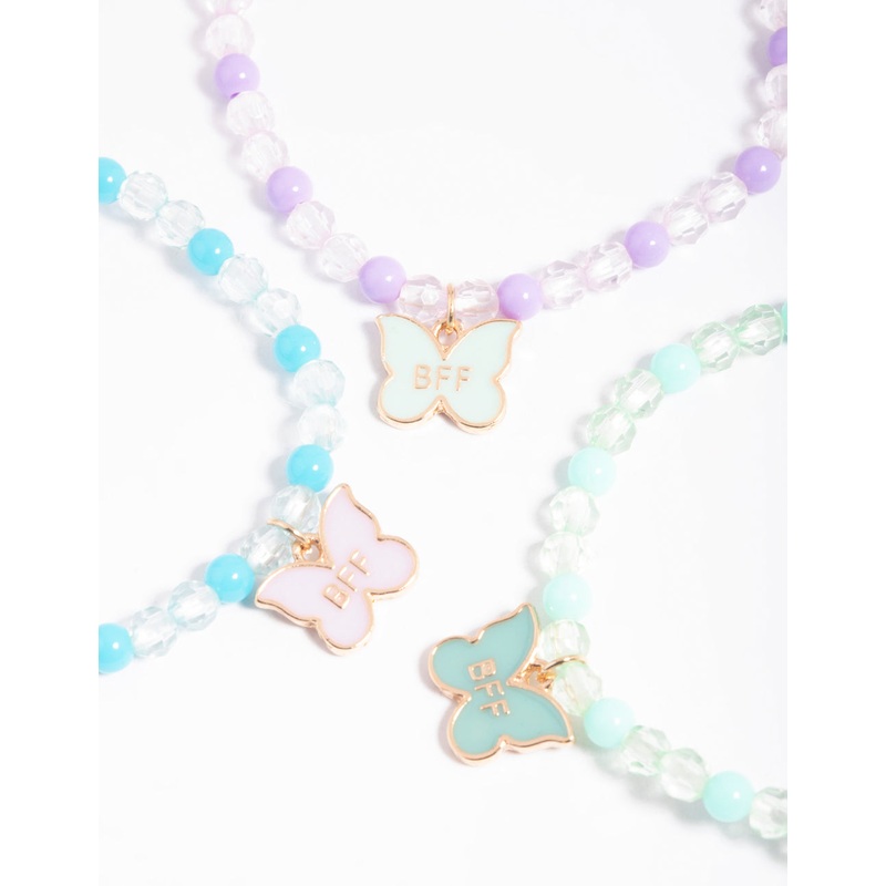 Kids Pastel Butterfly Best Friend Bracelets