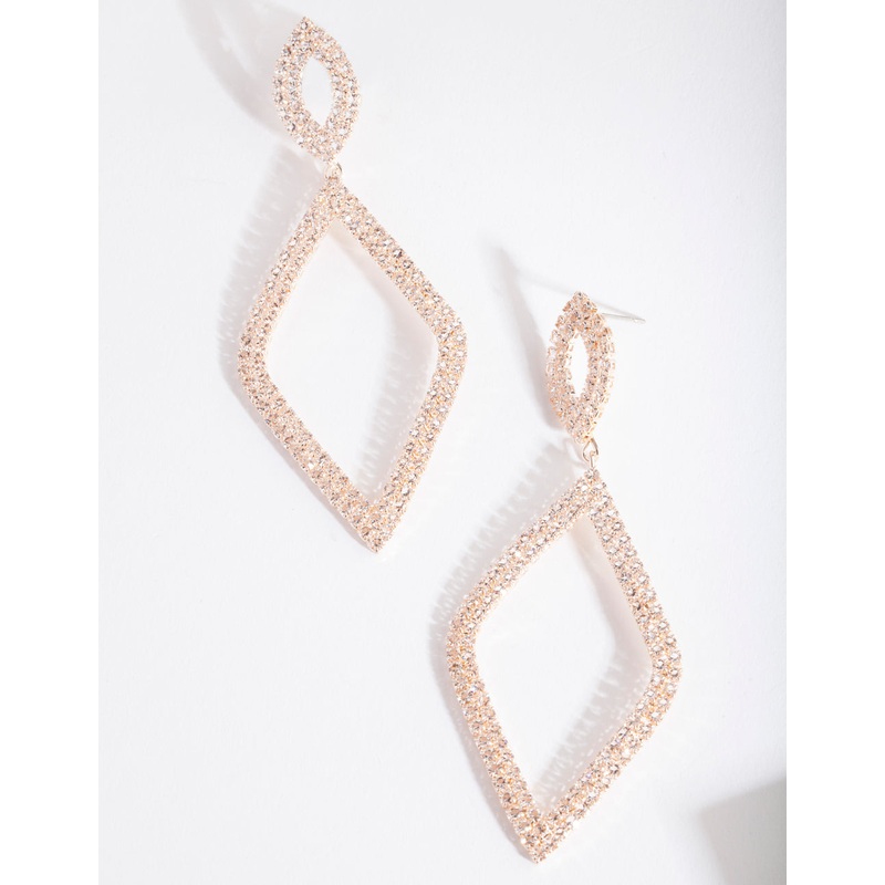Rose Gold Diamante Earrings