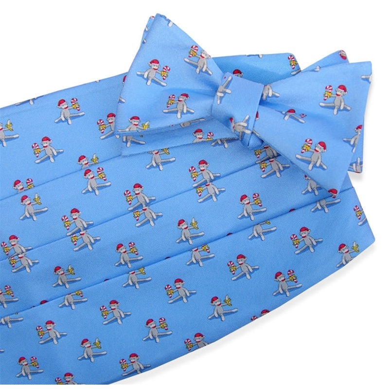 Xmas Monkey: Cummerbund Set – Light Blue